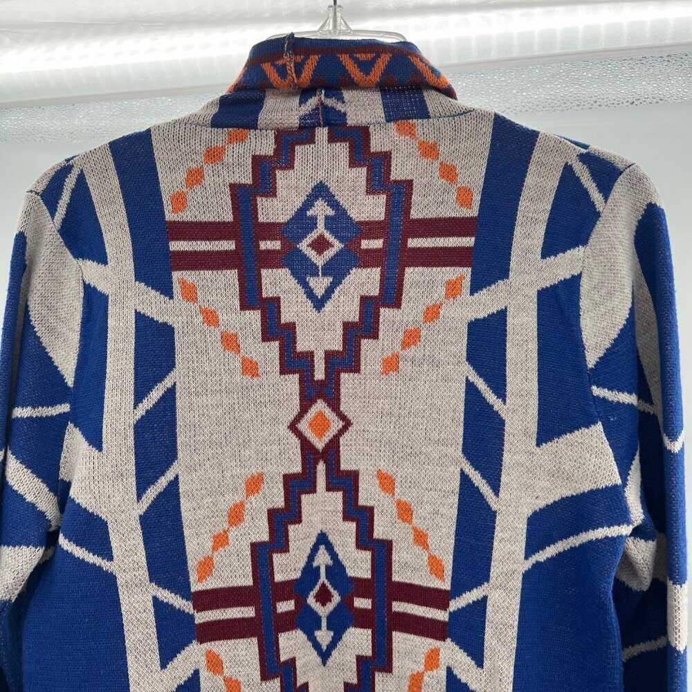 Flying Tomato Women's Cardigan Sweater Aztec Open Front Multicolor Size Medium - Picture 6 of 8